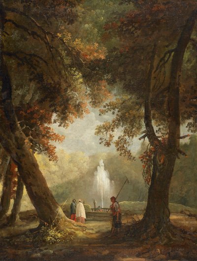 Den stora fontänen vid Villa Conti, Frascati, ca 1761. av Hubert Robert