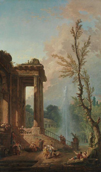 Portiken i en herrgård, 1773. av Hubert Robert