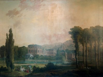 Utsikt över slottet Chamarande av Hubert Robert