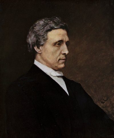 C L Dodgson (färg litho) av Hubert von (after) Herkomer