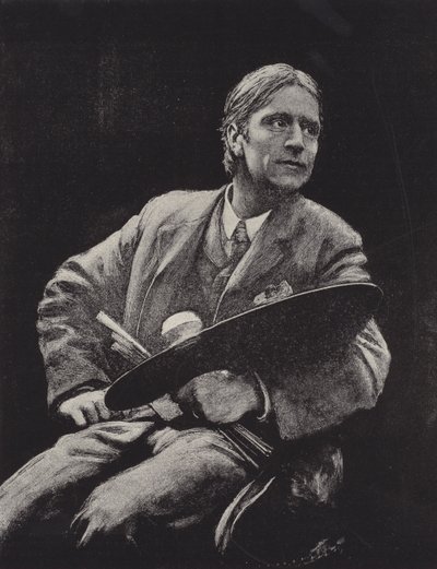 Hubert Herkomer, brittisk konstnär (litho) av Hubert von (after) Herkomer