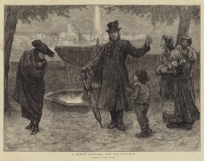 En romersk kardinal och hans fotman av Hubert von Herkomer