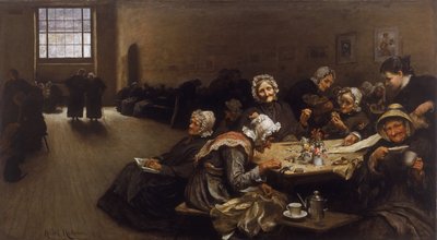 Kvällning: en scen i Westminster Union av Hubert von Herkomer