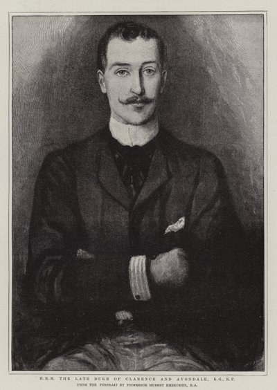 H R H den avlidne hertigen av Clarence och Avondale, KG, KP av Hubert von Herkomer