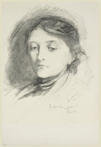 Mrs Thomas Tylston Greg av Hubert von Herkomer