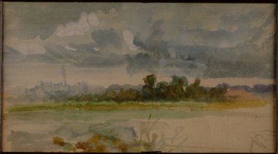 En av de "tre landskapsskisserna" (se även 258629 och 258631) av Hubert von Herkomer