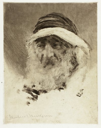 Studie av ett arabiskt huvud av Hubert von Herkomer