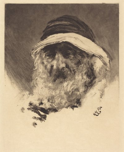 Studie av ett arabiskt huvud av Hubert von Herkomer
