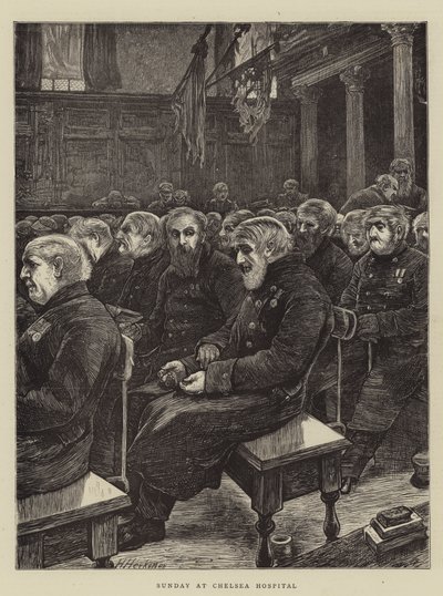 Söndag på Chelsea Hospital av Hubert von Herkomer