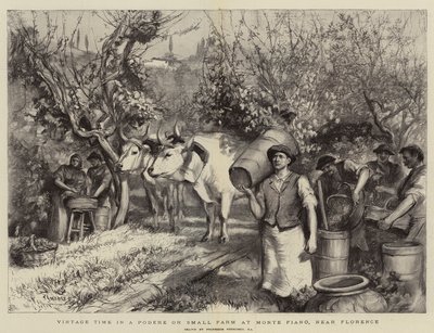 Vintage Time i en Podere eller liten gård på Monte Fiano, nära Florens av Hubert von Herkomer
