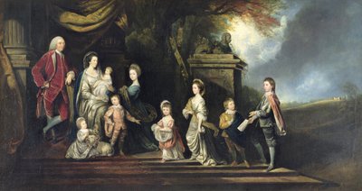 John 2nd Earl of Egmont (1711-1770) and His Family, c.1770 av Hugh Barron
