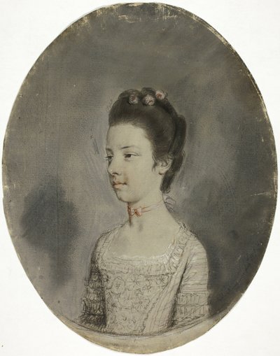 Porträtt byst av en dam av Hugh Douglas Hamilton