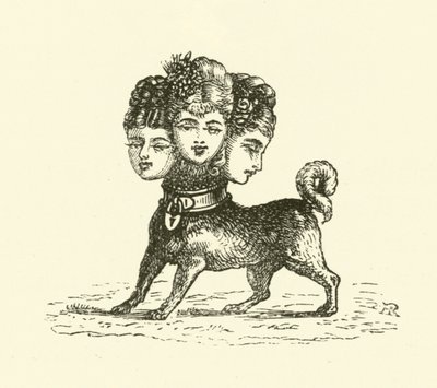 Cerberus hona (gravyr) av Hugh Rowley