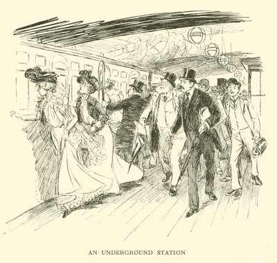 En tunnelbanestation (gravyr) av Hugh Thomson