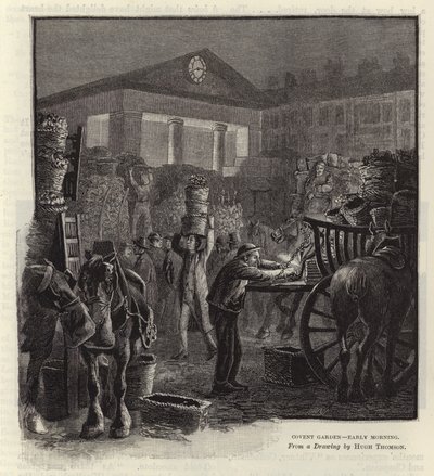 Covent Garden - tidig morgon av Hugh Thomson