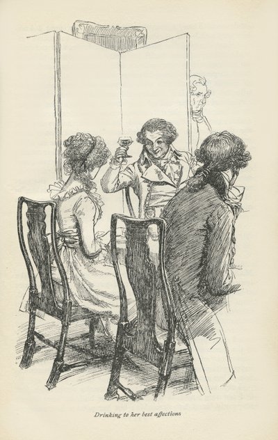 Dricker till hennes bästa tillgivenhet, 1896 av Hugh Thomson