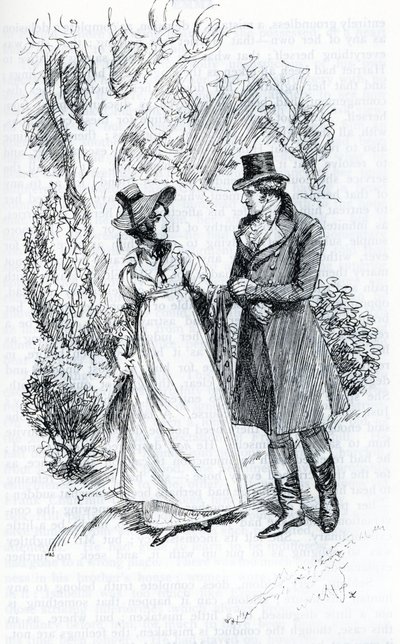 "Emma et Mr Knightley" (illustration) av Hugh Thomson