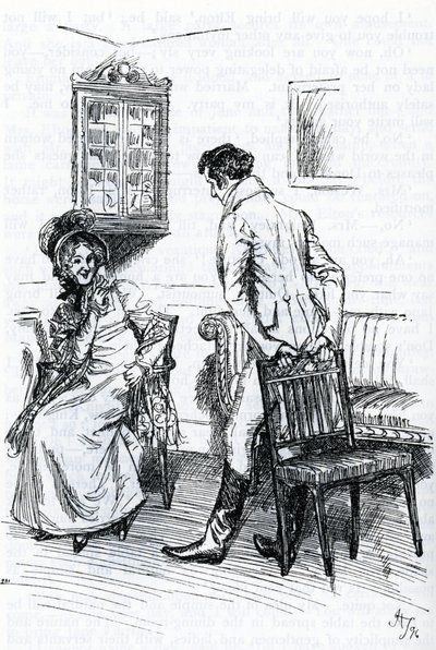 "Emma et Mr Knightley" (illustration) av Hugh Thomson