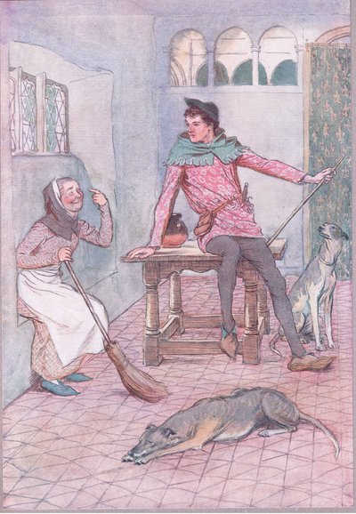 Har inte din tillbedjan ett behov ovanför ditt öga?, illustration från The Merry Wives of Windsor, 1910 av Hugh Thomson