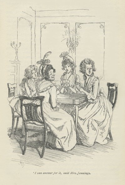 Jag kan svara för det, sa fru Jennings, 1896 av Hugh Thomson