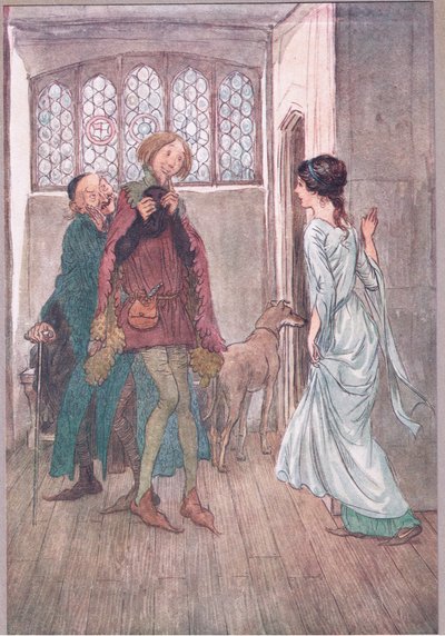 Jag hade en pappa älskarinna Anne: min farbror kan berätta bra skämt om honom, illustration från The Merry Wives of Windsor, 1910 av Hugh Thomson
