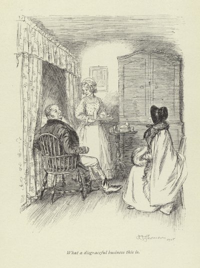 Illustration för Amos Barton av George Eliot av Hugh Thomson