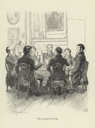 Illustration för Amos Barton av George Eliot av Hugh Thomson