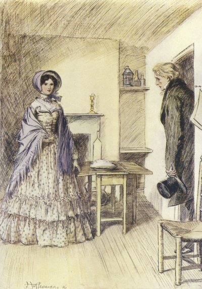 Illustration för Janets Repentance av George Eliot av Hugh Thomson