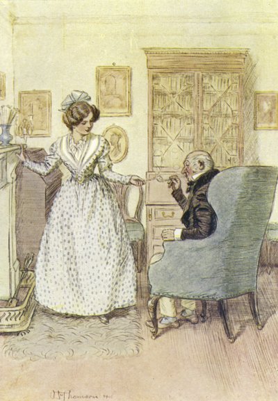Illustration för Janets Repentance av George Eliot av Hugh Thomson