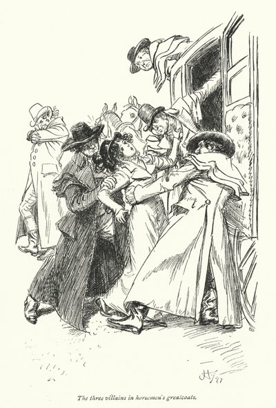 Illustration för Northanger Abbey av Jane Austen (litho) av Hugh Thomson