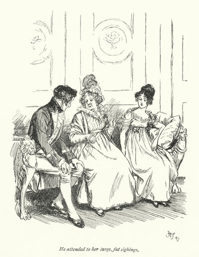 Illustration for Persuasion av Jane Austen (litho) av Hugh Thomson