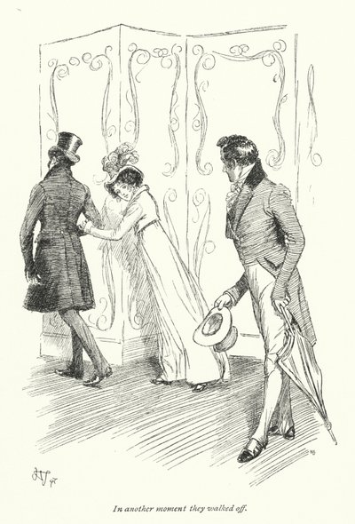 Illustration for Persuasion av Jane Austen (litho) av Hugh Thomson