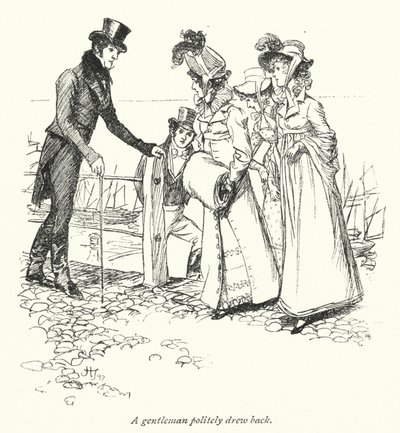 Illustration for Persuasion av Jane Austen (litho) av Hugh Thomson