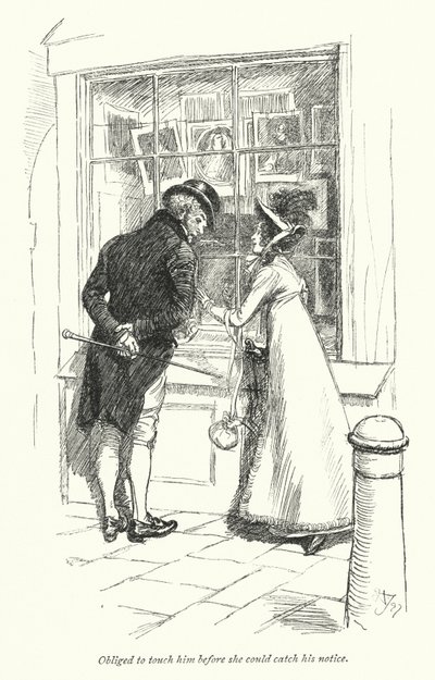 Illustration for Persuasion av Jane Austen (litho) av Hugh Thomson