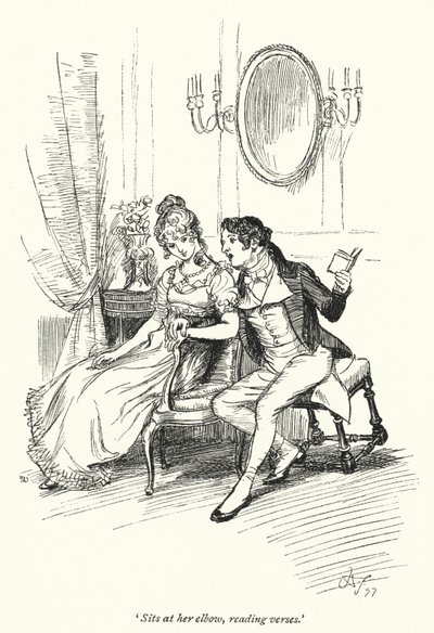 Illustration for Persuasion av Jane Austen (litho) av Hugh Thomson