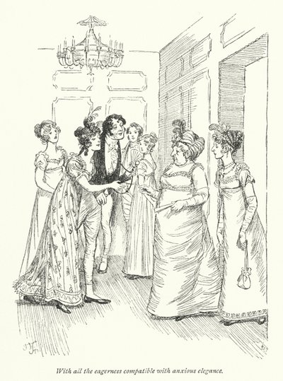 Illustration for Persuasion av Jane Austen (litho) av Hugh Thomson