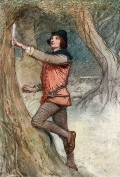 Illustration för Shakespeares som du gillar det av Hugh Thomson