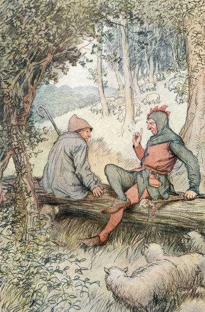 Illustration för Shakespeares som du gillar det av Hugh Thomson