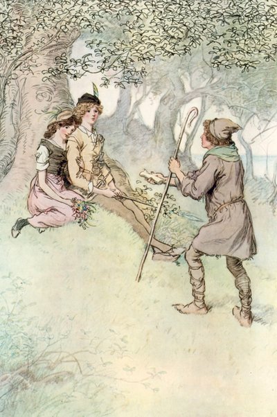 Illustration för Shakespeares som du gillar det av Hugh Thomson