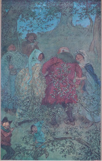 Nu, gode Sir John, hur lever dina Windsor-fruar, illustration från The Merry Wives of Windsor, 1910 av Hugh Thomson