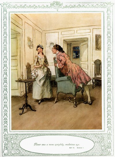 Oliver Goldsmiths pjäs She Stoops to Conquer av Hugh Thomson
