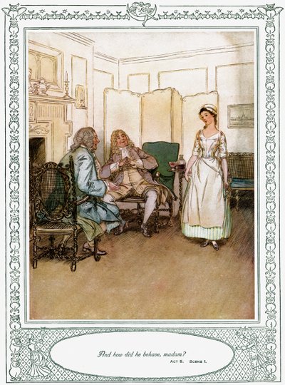 Oliver Goldsmiths pjäs She Stoops to Conquer av Hugh Thomson