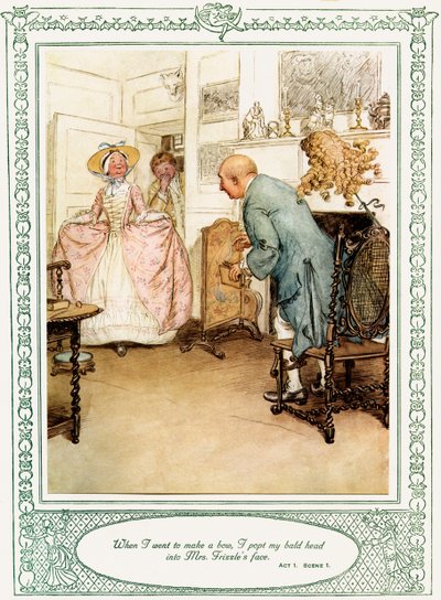 Oliver Goldsmiths pjäs She Stoops to Conquer av Hugh Thomson