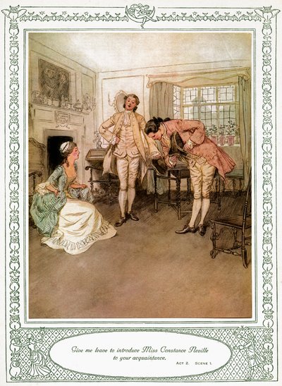 Oliver Goldsmiths pjäs She Stoops to Conquer av Hugh Thomson