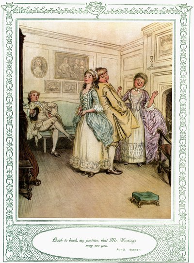 Oliver Goldsmiths pjäs She Stoops to Conquer av Hugh Thomson