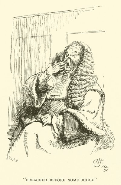 Predikade inför någon domare (gravyr) av Hugh Thomson