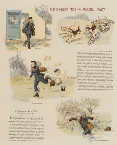Red Herrings med paketpost (chromolitho) av Hugh Thomson
