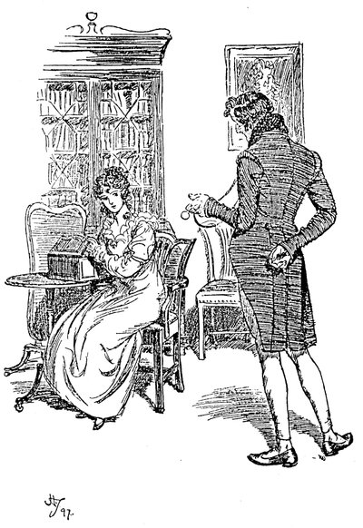 Scen från Jane Austens Persuasion, 1897 av Hugh Thomson
