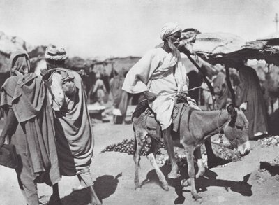 Afrika: Fruktmarknad i Omdurman (svartvitt foto) av Hugo Adolf Bernatzik