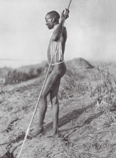Afrika: Norra Dinka från Vita Nilen (s/v-foto) av Hugo Adolf Bernatzik